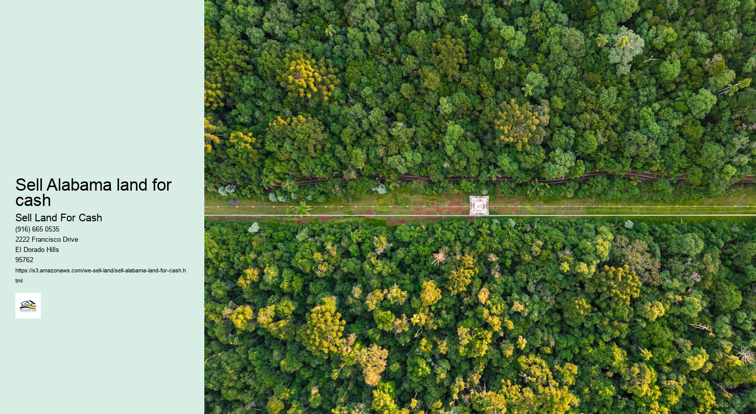 Sell Alabama land for cash