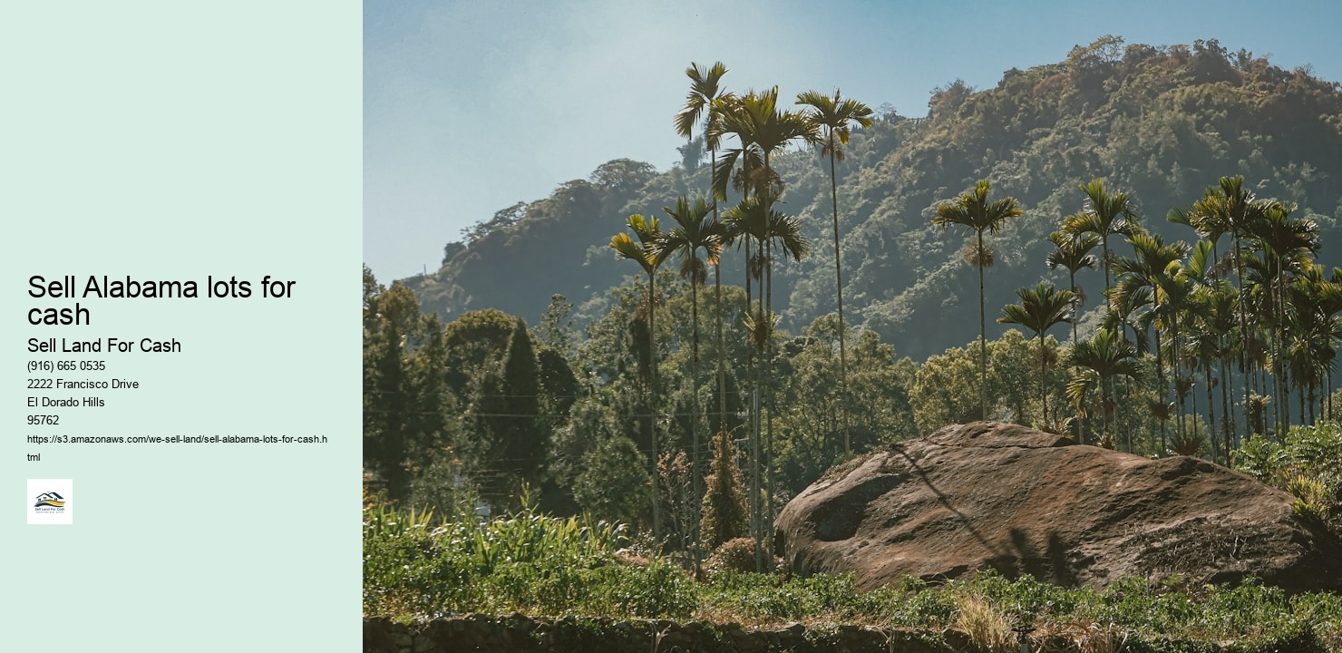 Sell Alabama lots for cash