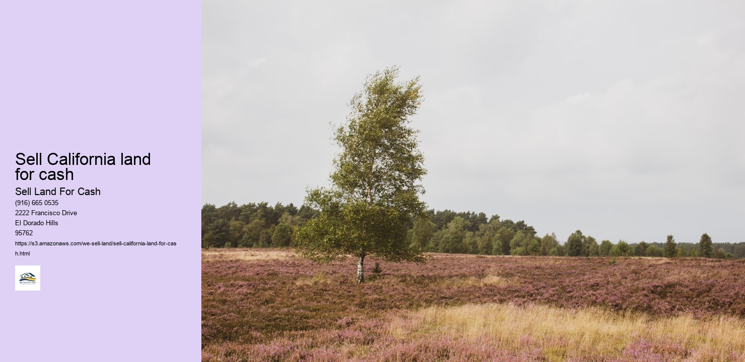 Sell California land for cash