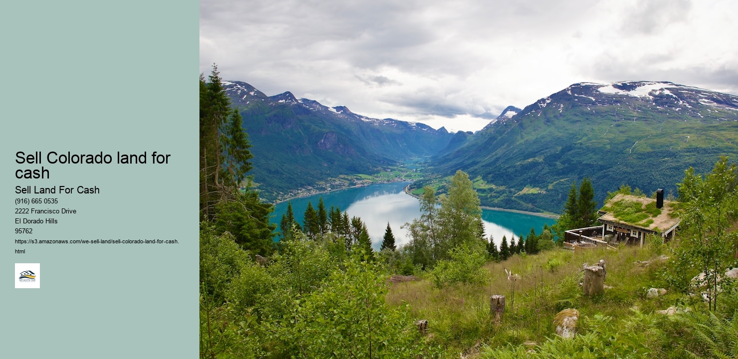 Sell Colorado land for cash