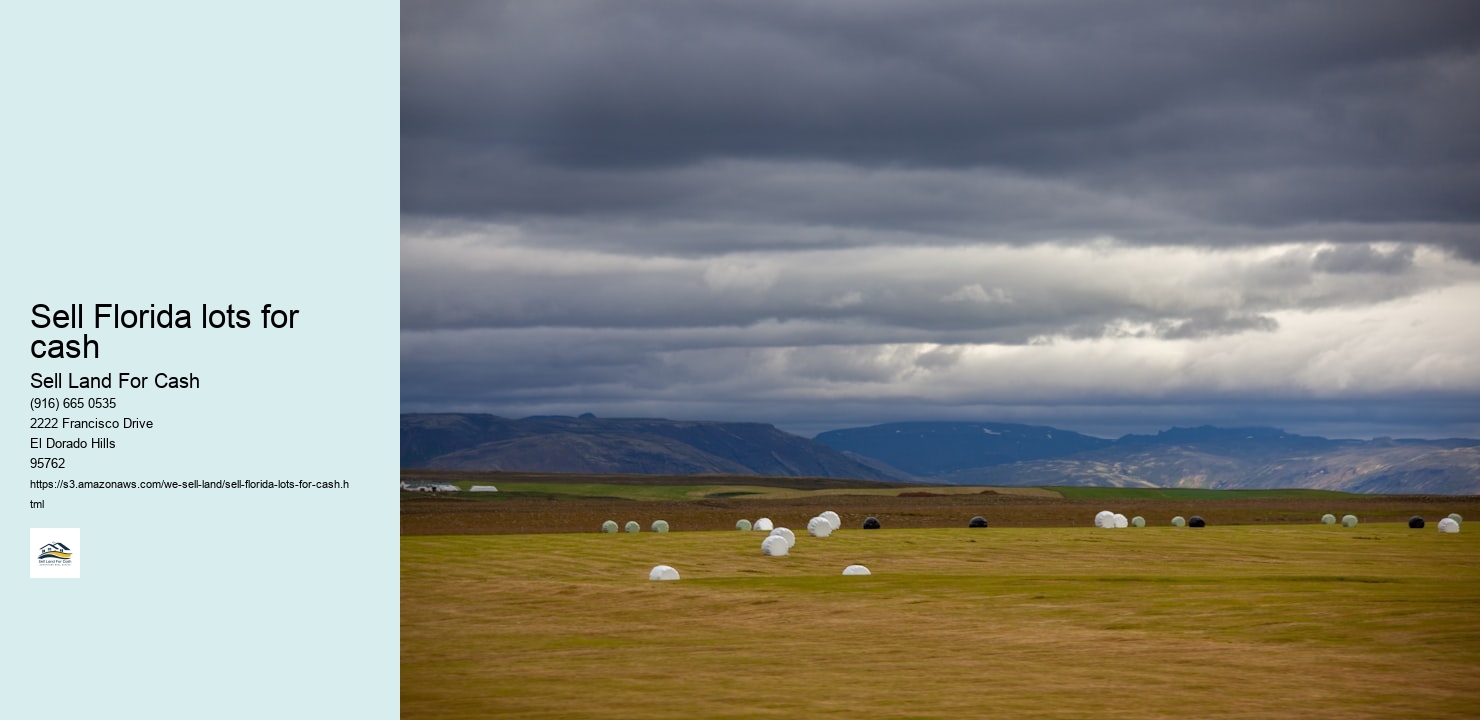 Sell Florida lots for cash