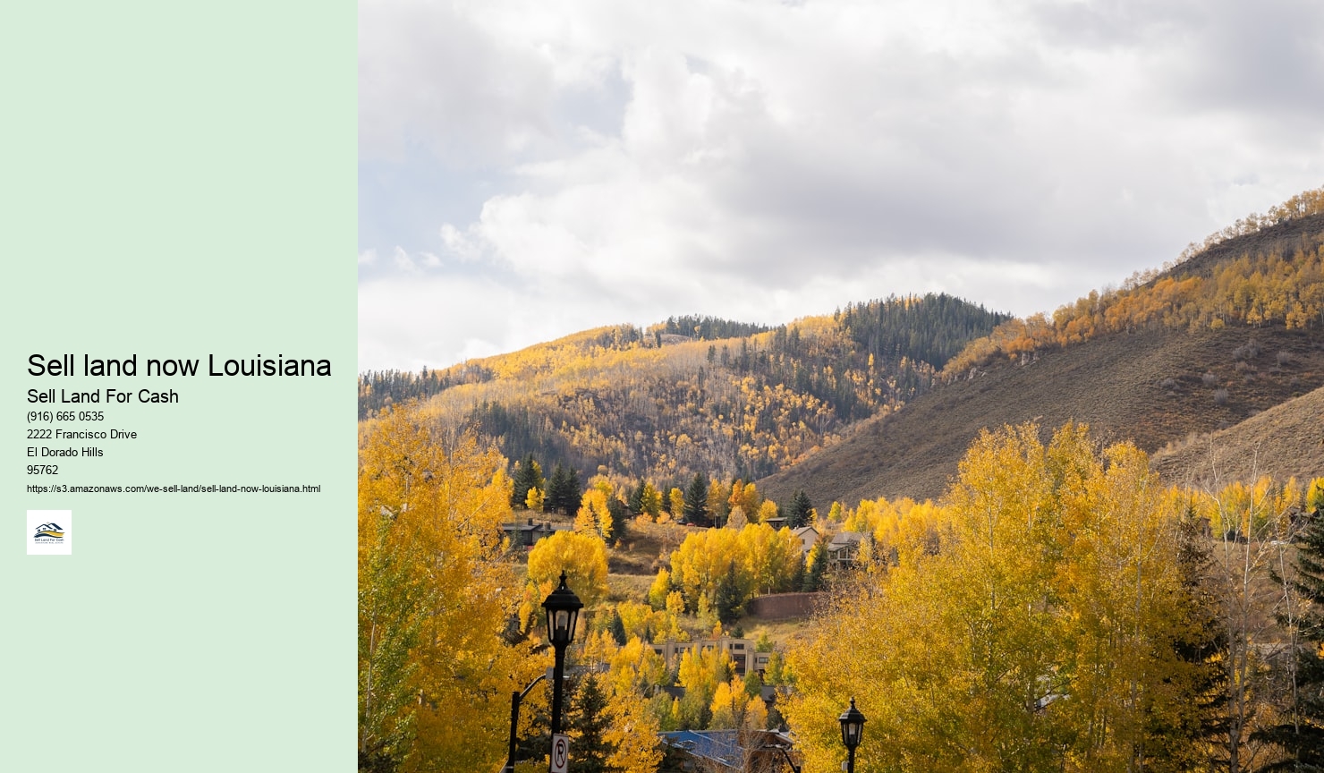 Sell land now Louisiana