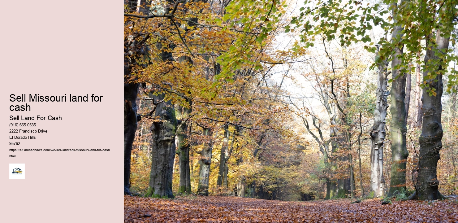 Sell Missouri land for cash