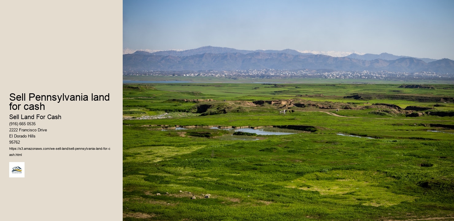 Sell Pennsylvania land for cash