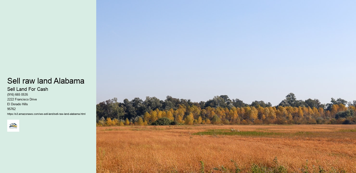 Sell raw land Alabama