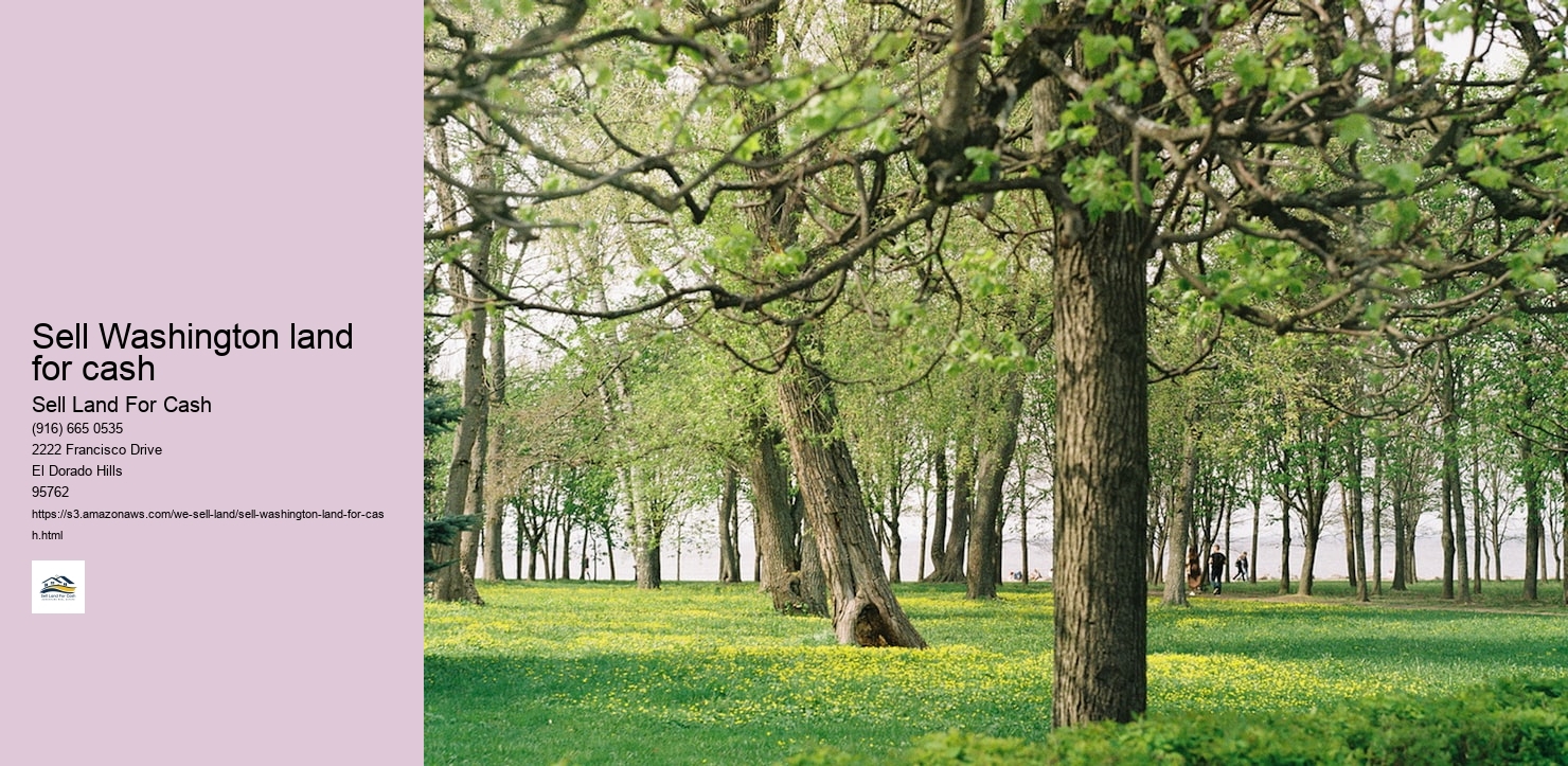 Sell Washington land for cash