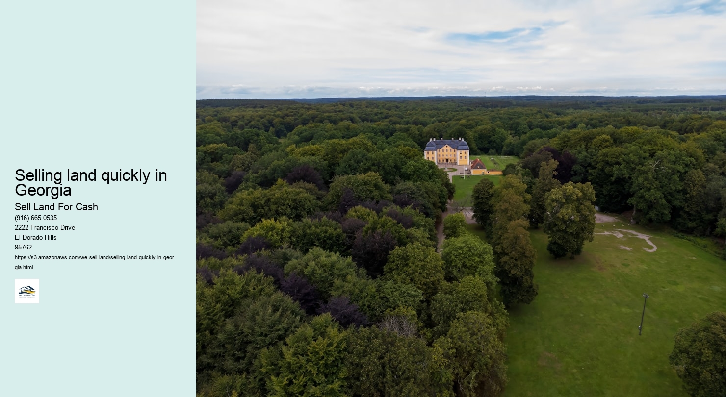 Selling land quickly in Georgia