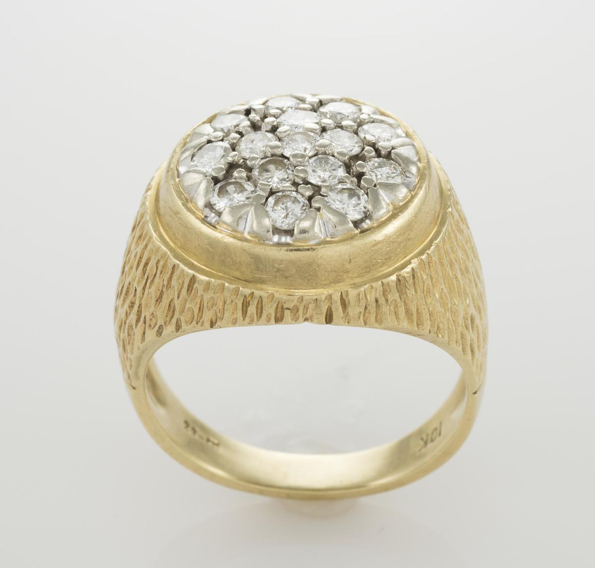 10k Yellow Gold Men s Diamond Ring 1 00tdw Size 11 5 Tangible