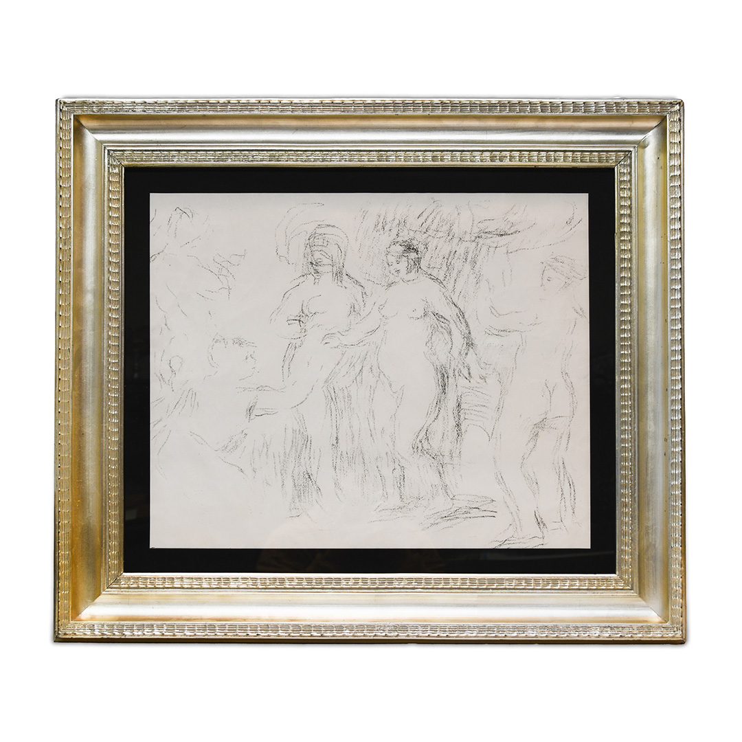 Les Baigneuses Paris By Pierre Auguste Renoir Framed les-baigneuses-paris-by-pierre-auguste-renoir-framed