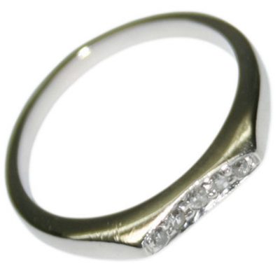 Platinum 0.10 ct Diamond Ring 3.3 Grams - Size 4.8 - Tangible Investments