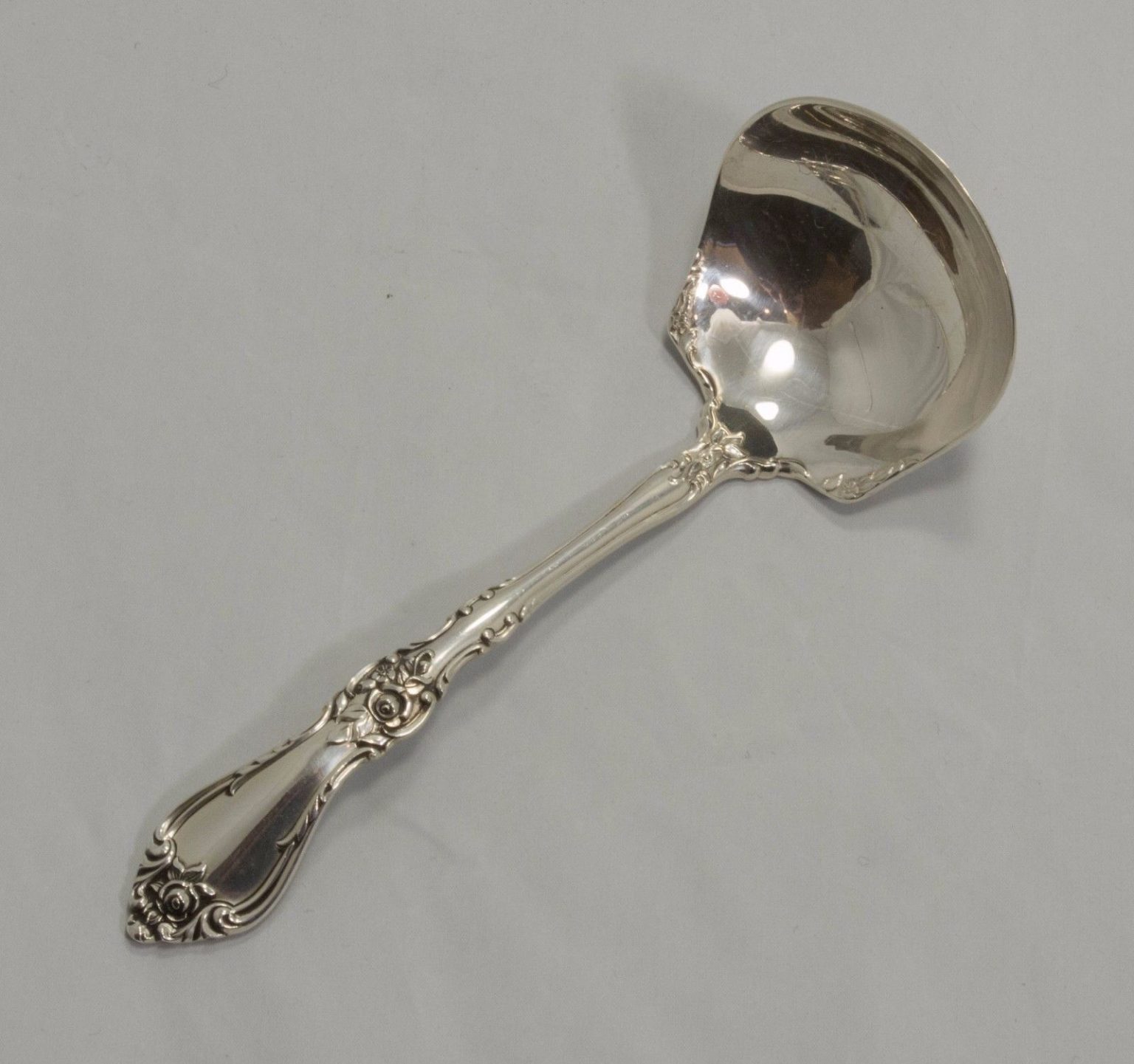 Royal Rose by Wallace Sterling Silver Gravy/Sauce Ladle 6 1/8" No