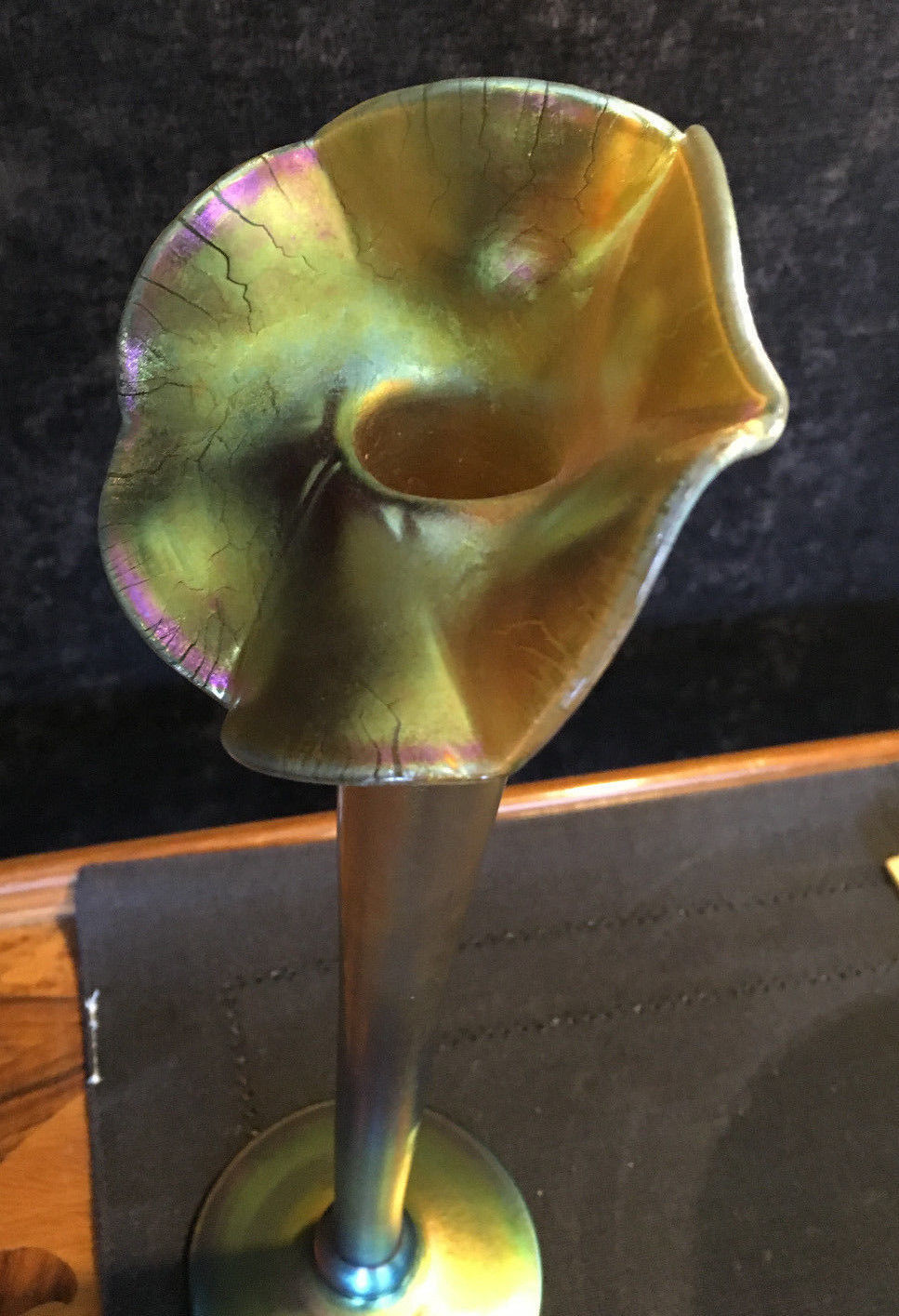 Steuben Aurene Flower Form Vase eBay