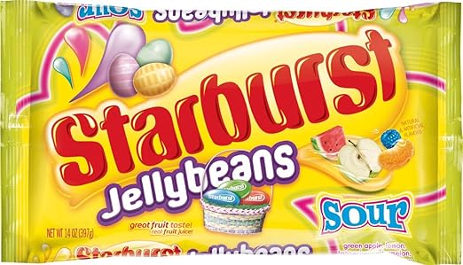 Starburst Sour Jellybeans Easter Candy, 14 Ounce Bag