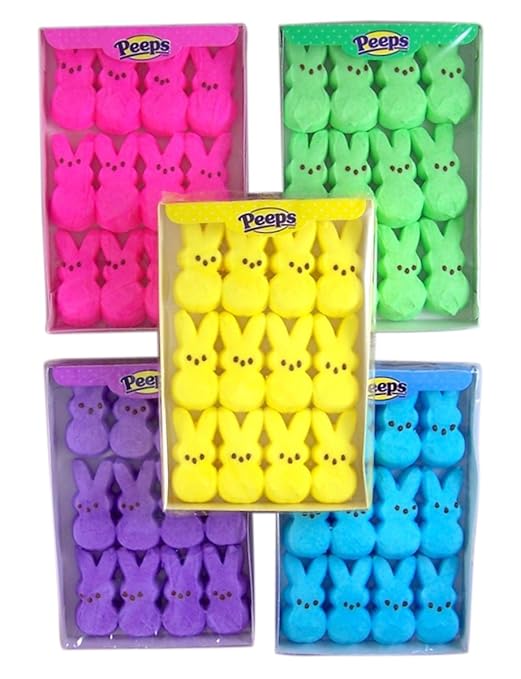 Peeps Marshmallow Candy Bunny Variety 5 Pack, 3 3/8 oz