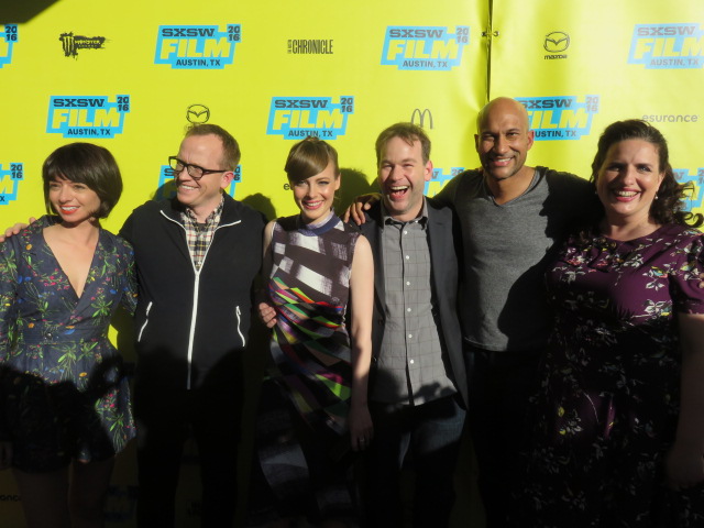 Kate Micucci, Chris Gethard, Gillian Jacobs, Mike Birbiglia, Keegan-Michael Key, Tami Segher; Photo by Daniel S Levine