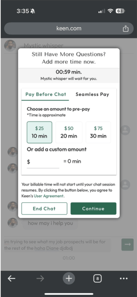 Four similar payment options with dense copy