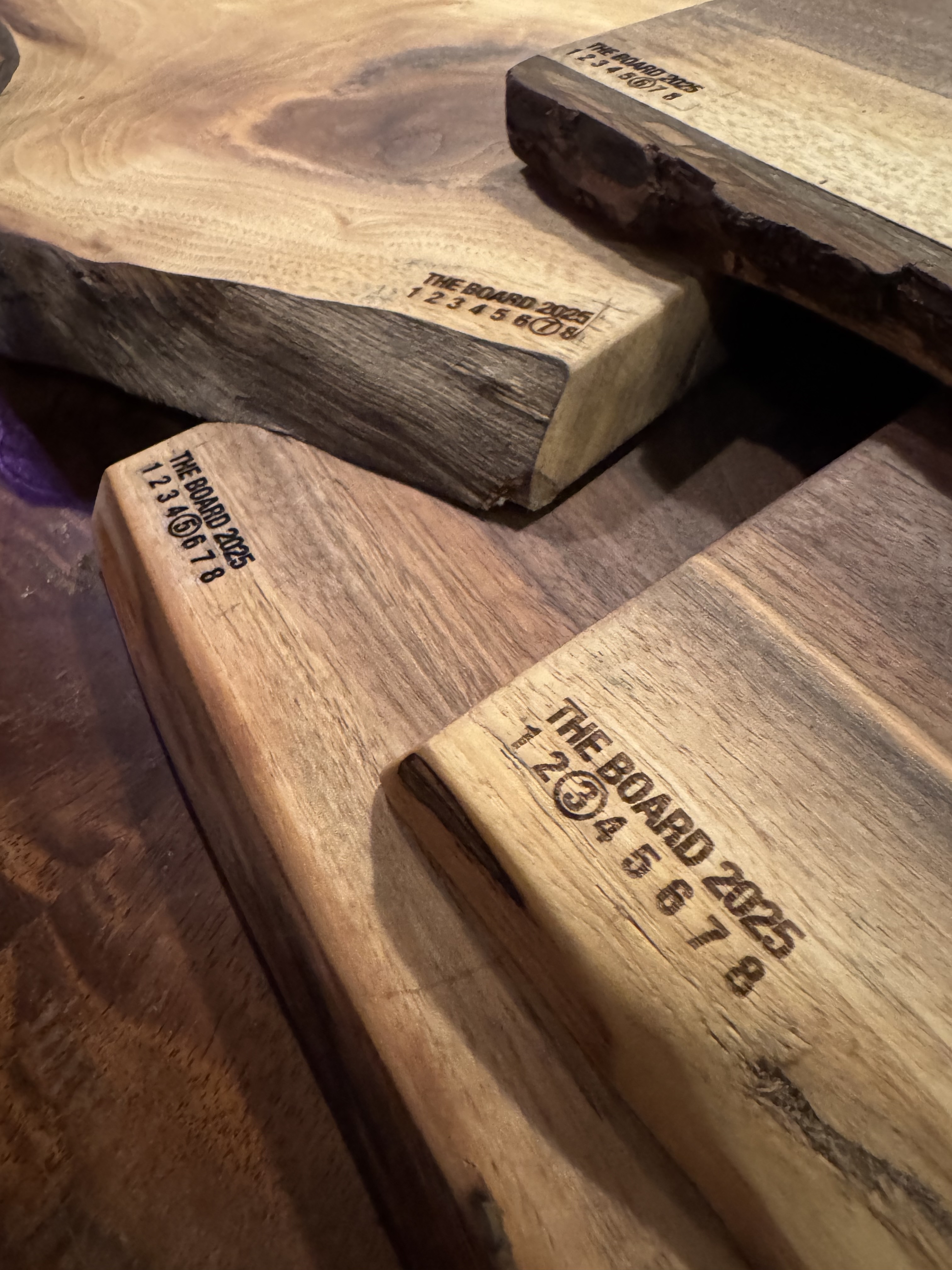 The Board — handmade black walnut charcuterie boards