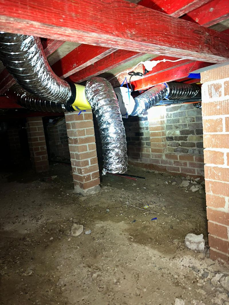 Timber subfloor with new ventilation ducting