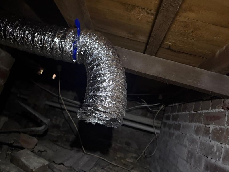 Exhaust fan fitted in a Sydney subfloor