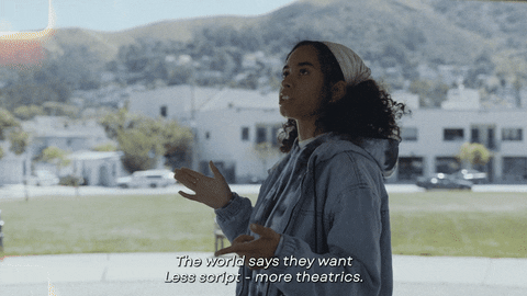 Spoken-word performance outdoors in the Bay Area.