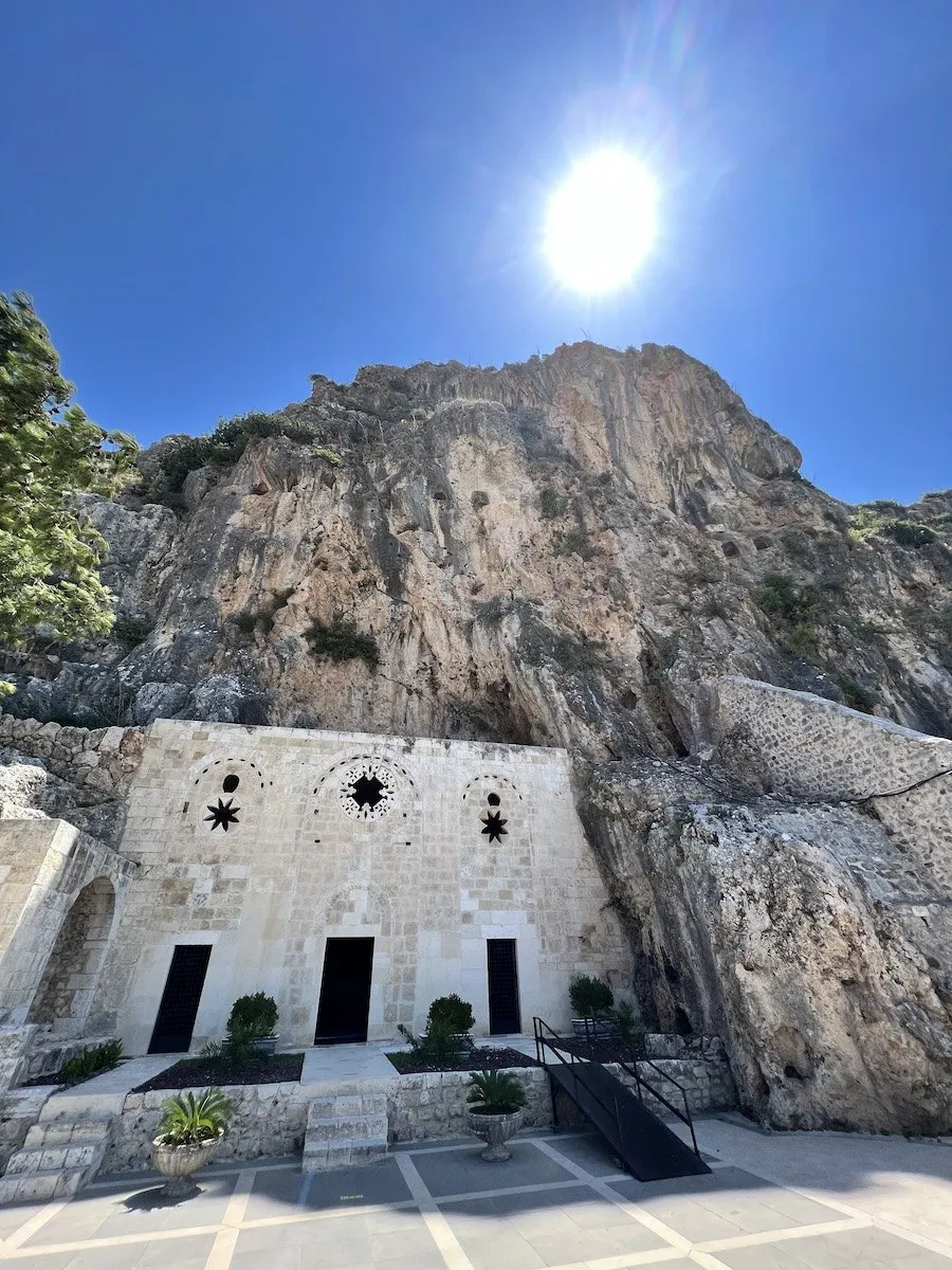 The cave Church of St. Peter carved into the cliff above Antioch (Antakya), Turkey