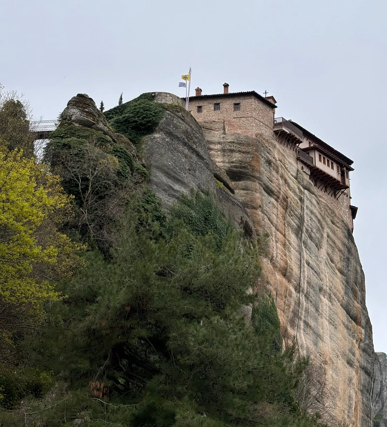Roussanou Monastery on a sandstone pillar at Meteora, Greece