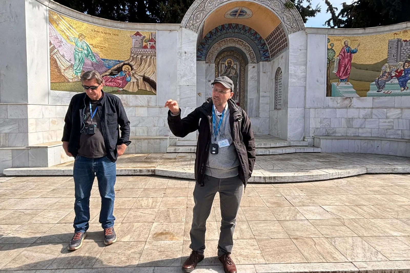 Teaching at the Bema of Paul in Berea (Veria).