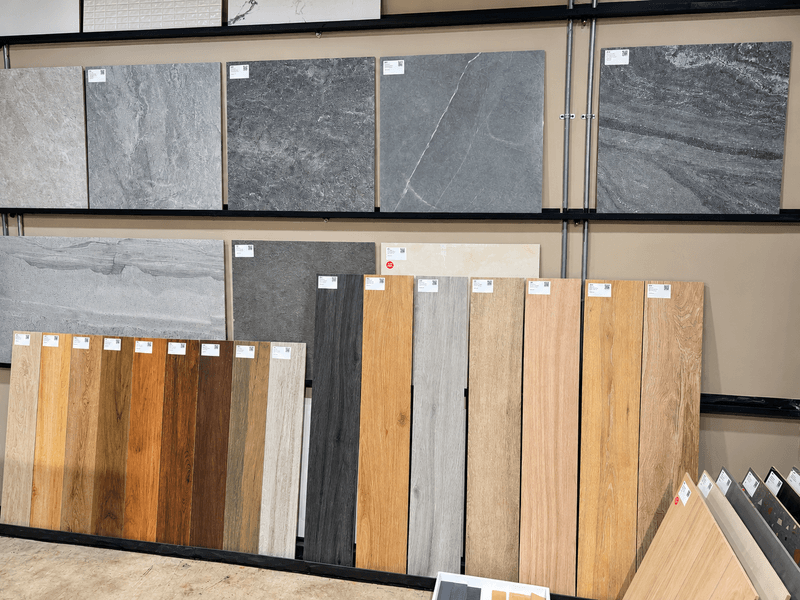 กระเบื้องลายหินแผ่นใหญ่และกระเบื้องลายไม้ ที่โชว์รูม A-Decor ลาดพร้าว 71