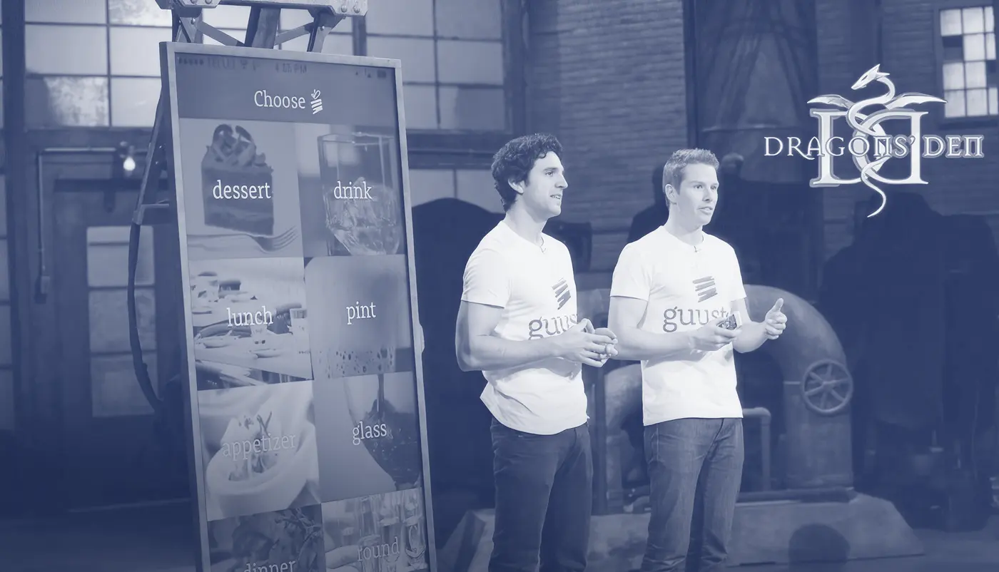 Guusto's co-founders pitching on Dragons' Den