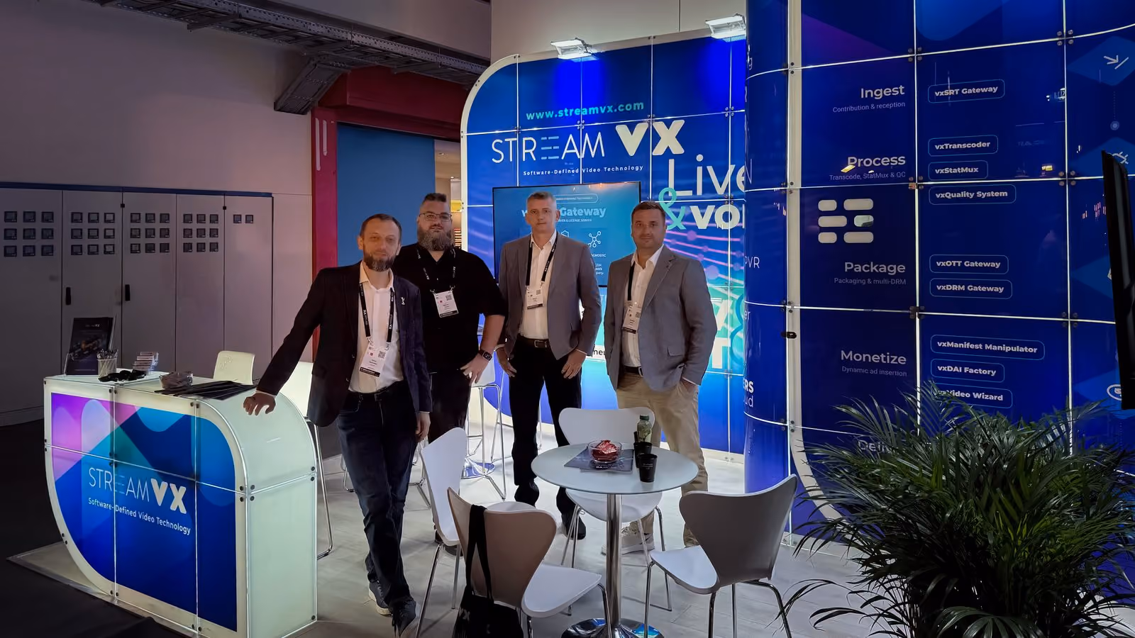 StreamVX team at booth 5.A35, IBC 2026