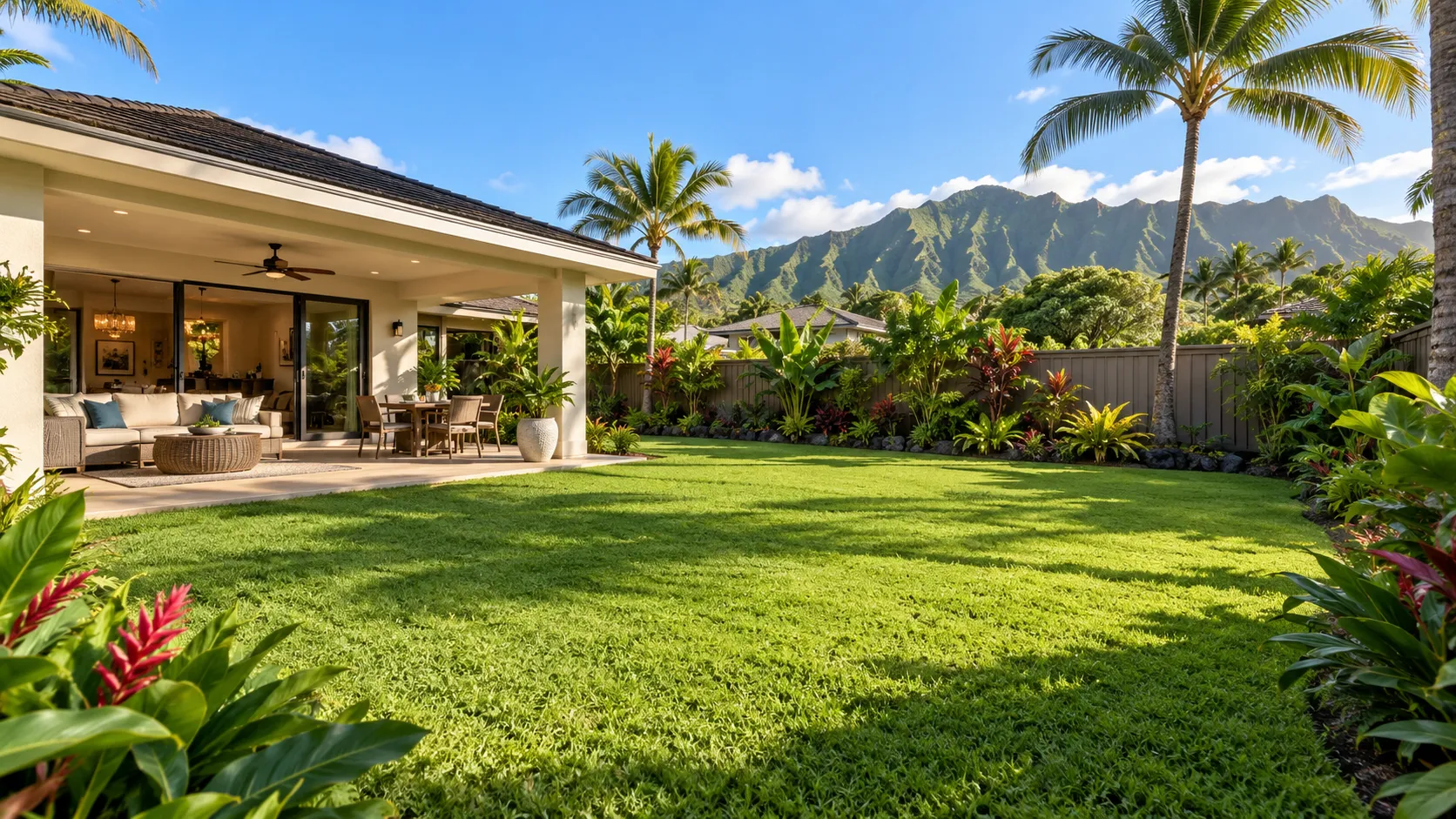 Honolulu home with a beautiful open backyard before adding an ADU