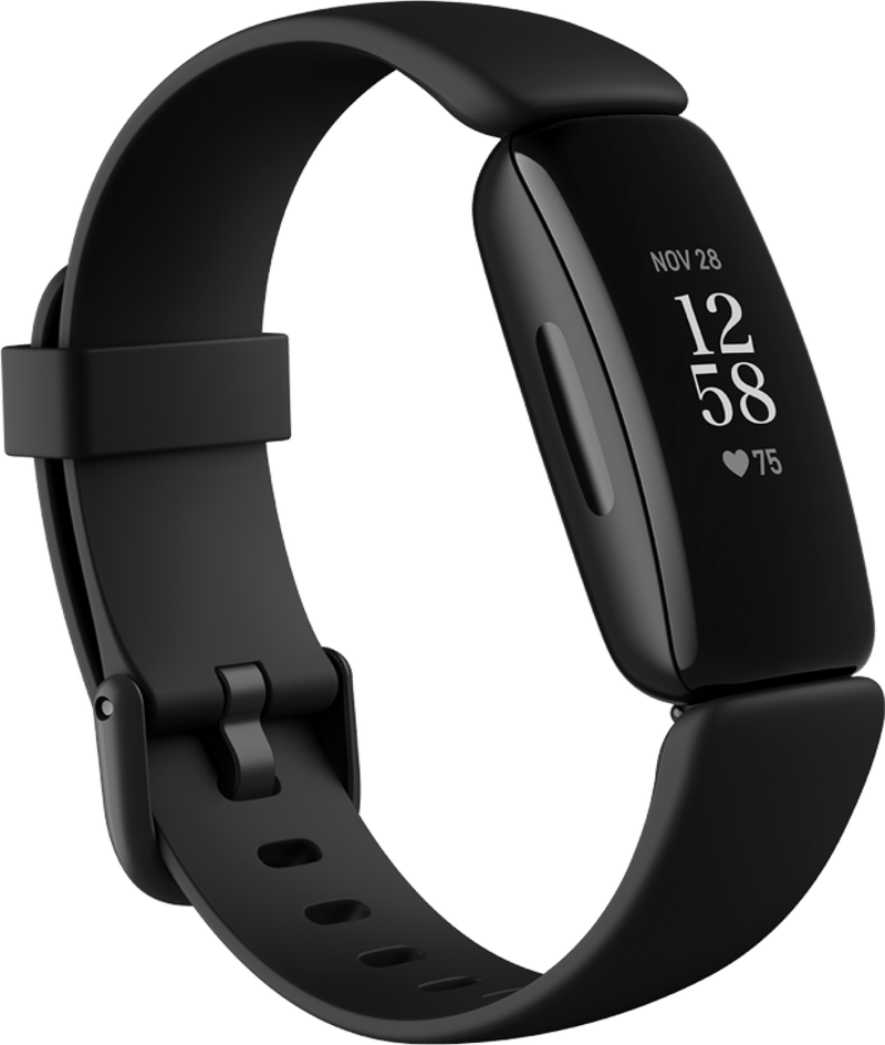 Black Fitbit activity tracker, a reward you can earn through the Lark Medicare program.