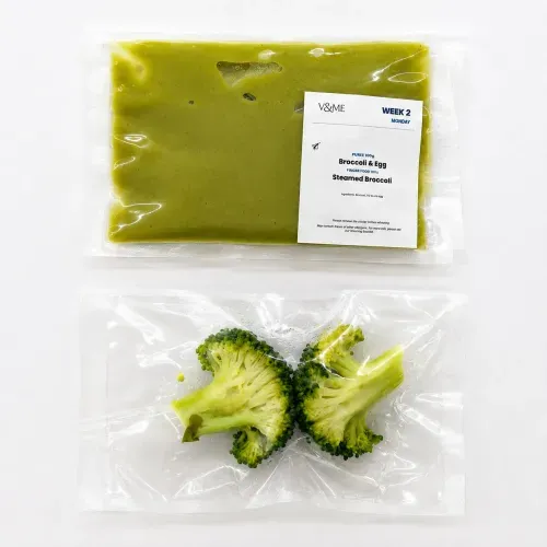 Broccoli and egg purée