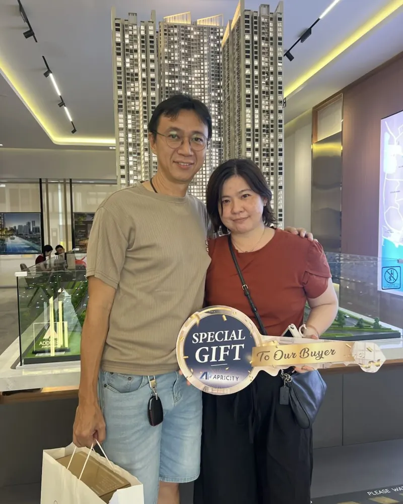 Apricity client buying a new home – property agent for new launch and subsale in KL and Johor Bahru