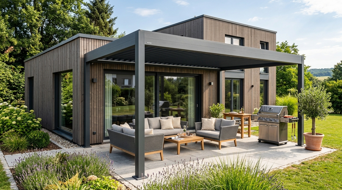 Terrassendach am Holzhaus befestigen: Anleitung & Tipps