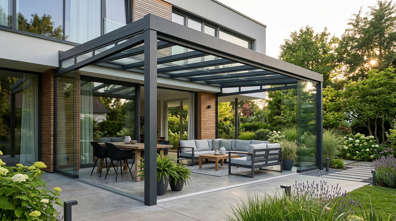 Pultdach oder Flachdach? Die beste Terrassenüberdachung