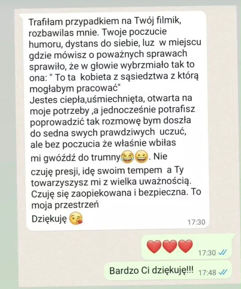 Wiadomość od klientki