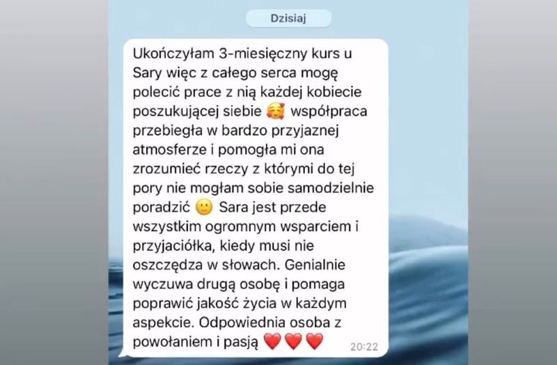 Wiadomość od klientki