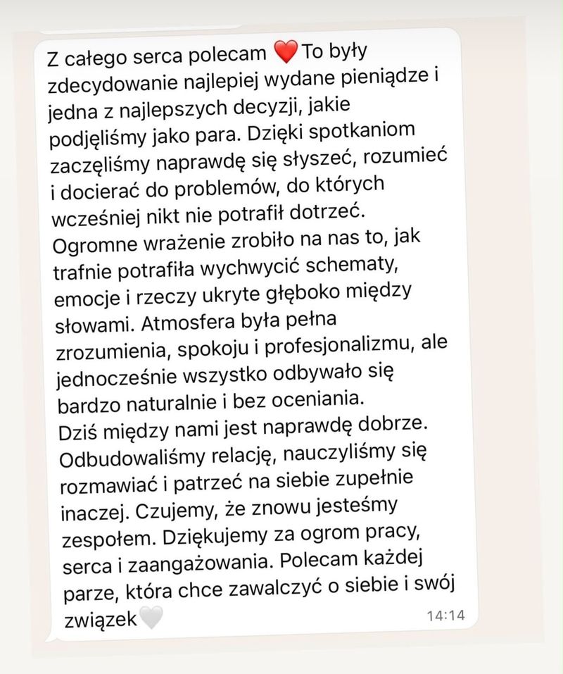 Wiadomość od pary