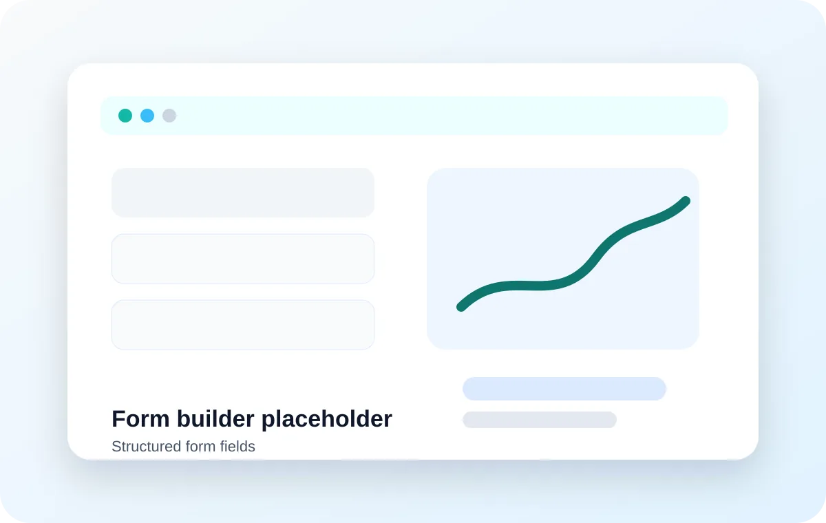 Form builder placeholder for structured dental forms.