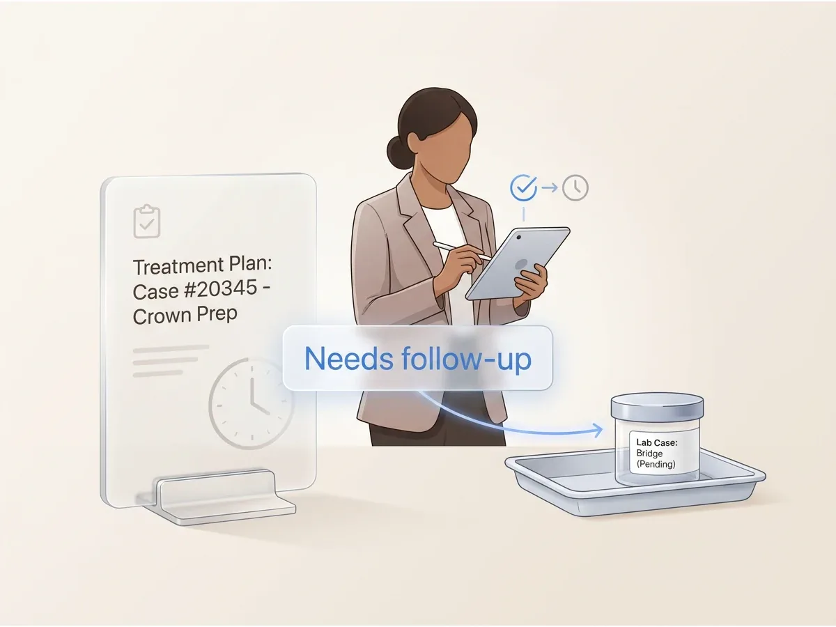 Practice manager reviewing a treatment-linked lab case that needs follow-up.