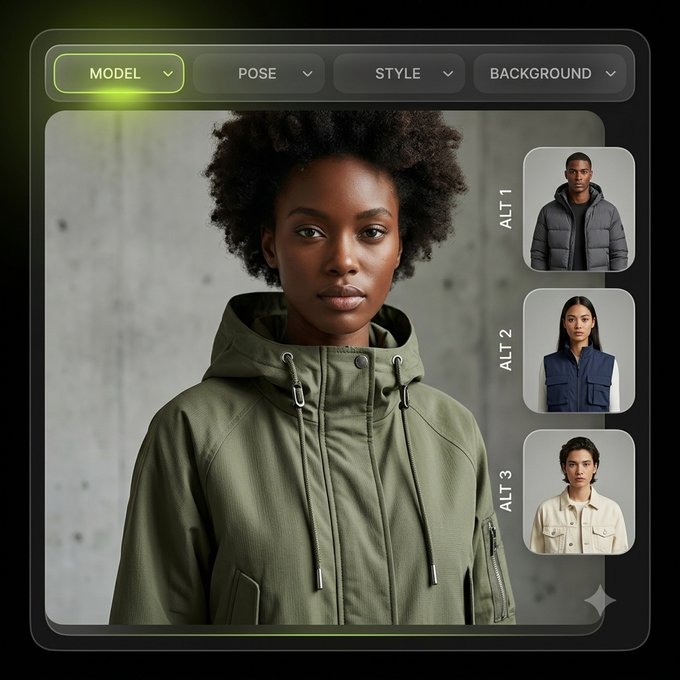 QuickAds fashion content production interface