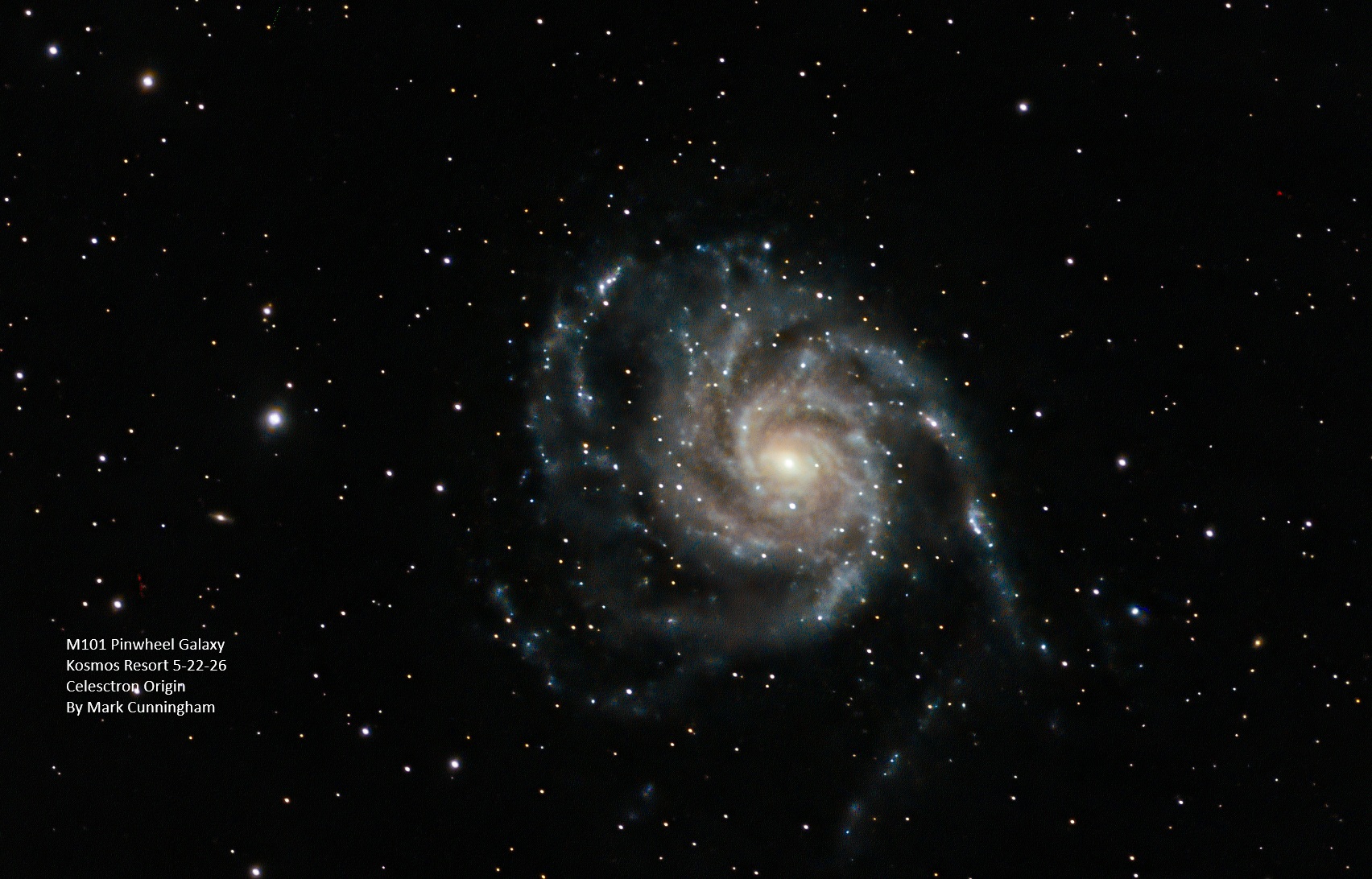 M101 Pinwheel Galaxy, shot at Kosmos by Mark Cunningham