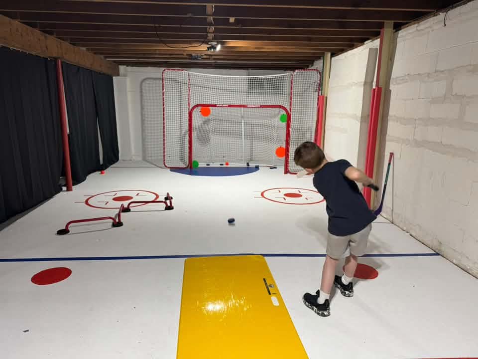 Modern basement shooting area