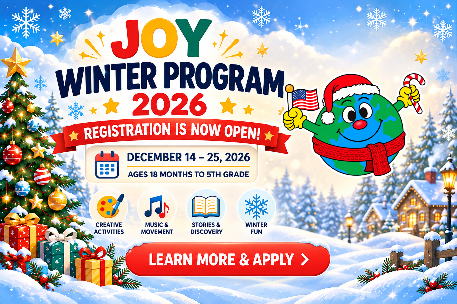 Joy Winter Program 2026, December 14–25. Registration open.