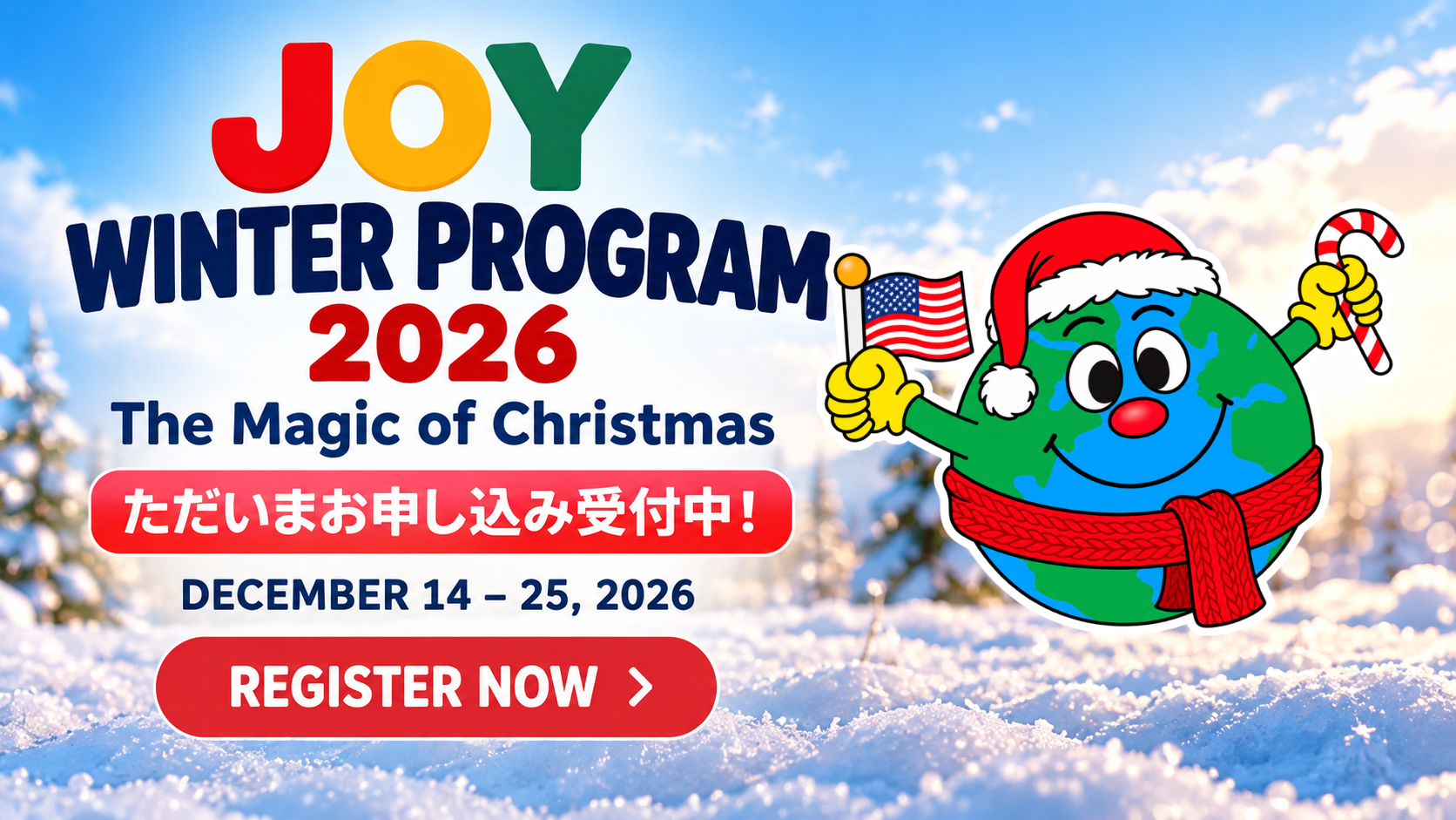 Joy Winter Program 2026, December 14–25. Registration still open, limited places available.