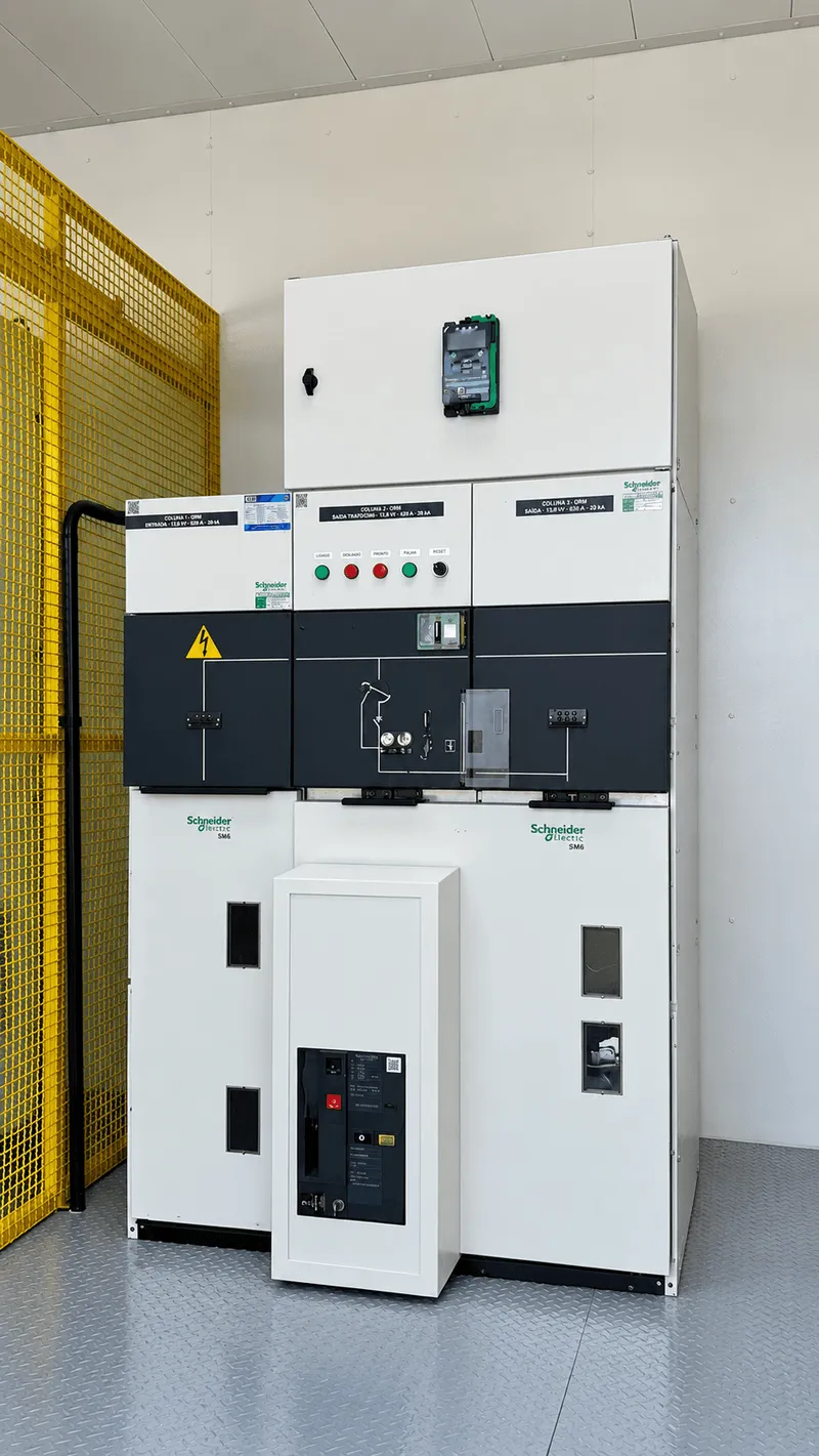 Painel SM6 Schneider no eletrocentro Porto Itapoá - STI Electric
