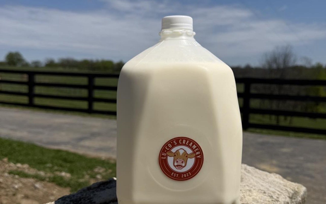 A gallon of Heavy Hollow raw milk