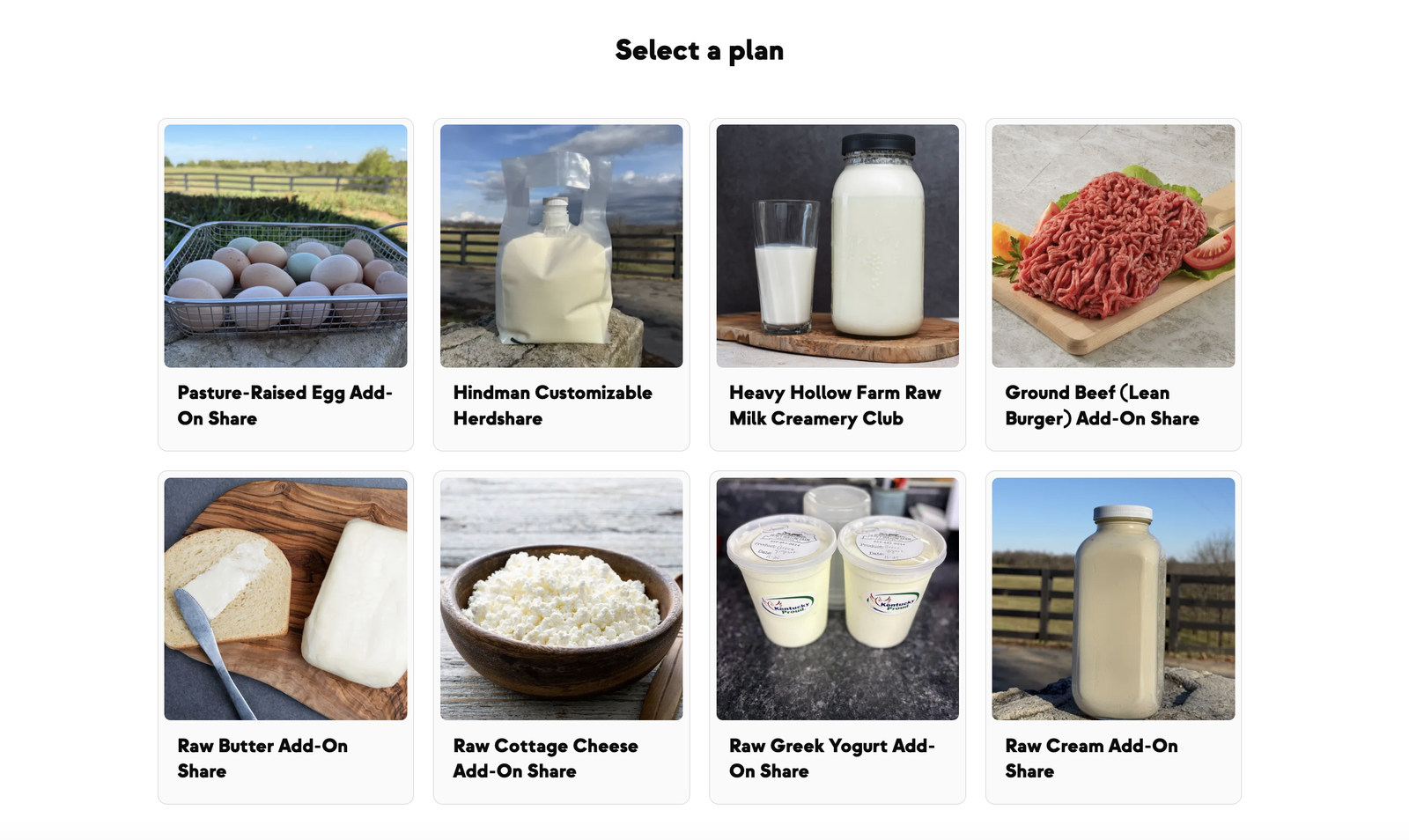 The Creamery Club plan lineup