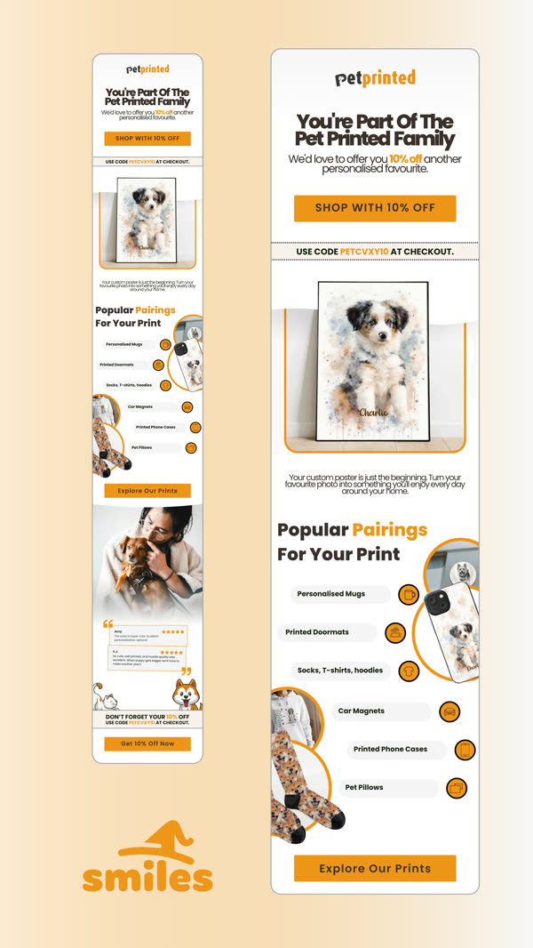 Pet Printed: you're part of the Pet Printed family, popular pairings